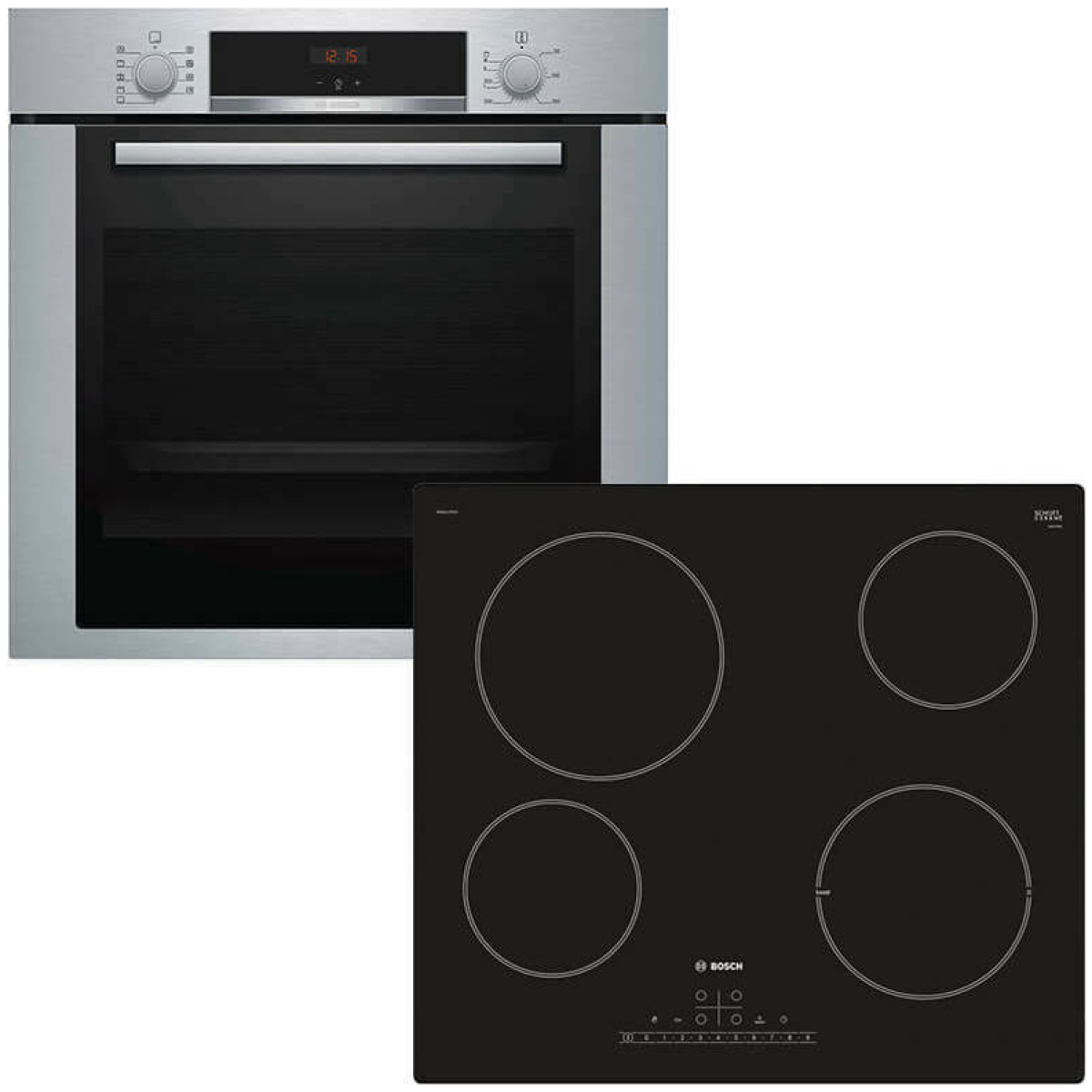 BOSCH HBA3140S0 + PKE611FP1E Φούρνος 71lt άνω Πάγκου με Εστίες Κεραμικές A ΕΩΣ 12 ΔΟΣΕΙΣ - Image 1