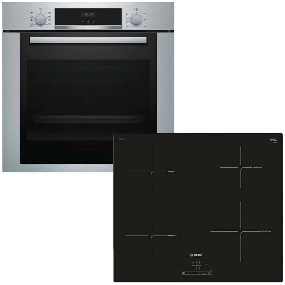 BOSCH HBA3140S0 + PUE611BB1E Φούρνος 71lt άνω Πάγκου με Εστίες Επαγωγικές A ΕΩΣ 12 ΔΟΣΕΙΣ - Image 1