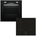 BOSCH HBA334YB0 + PIE611BB1E Φούρνος 71lt άνω Πάγκου με Εστίες Επαγωγικές Α ΕΩΣ 12 ΔΟΣΕΙΣ