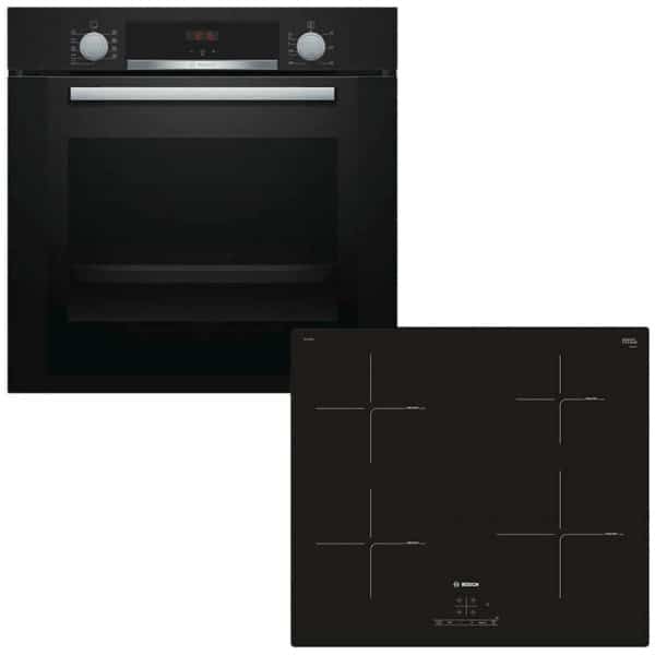 BOSCH HBA334YB0 + PIE611BB1E Φούρνος 71lt άνω Πάγκου με Εστίες Επαγωγικές Α ΕΩΣ 12 ΔΟΣΕΙΣ