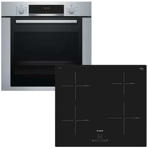 BOSCH HBA334YS0 + PIE611BB1E Φούρνος άνω Πάγκου 71lt με Εστίες Επαγωγικές ΕΩΣ 12 ΔΟΣΕΙΣ