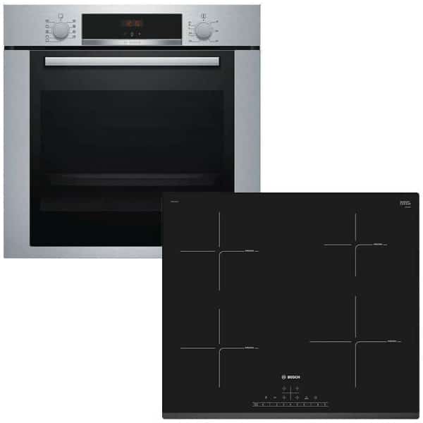 BOSCH HBA334YS0 + PIE631FB1E Φούρνος άνω Πάγκου 71lt με Εστίες Επαγωγικές ΕΩΣ 12 ΔΟΣΕΙΣ