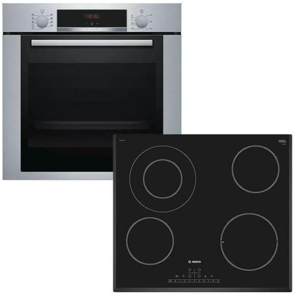 BOSCH HBA334YS0 + PKF651FP1E Φούρνος άνω Πάγκου 71lt με Εστίες Κεραμικές ΕΩΣ 12 ΔΟΣΕΙΣ