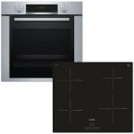 BOSCH HBA334YS0 + PUE611BB1E Φούρνος άνω Πάγκου 71lt με Εστίες Επαγωγικές ΕΩΣ 12 ΔΟΣΕΙΣ