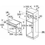 Bosch HBA372EB3 Φούρνος άνω Πάγκου 71lt χωρίς Εστίες Π59.4εκ με Πυρόλυση Μαύρος (ΕΩΣ 12 ΔΟΣΕΙΣ) - Image 2