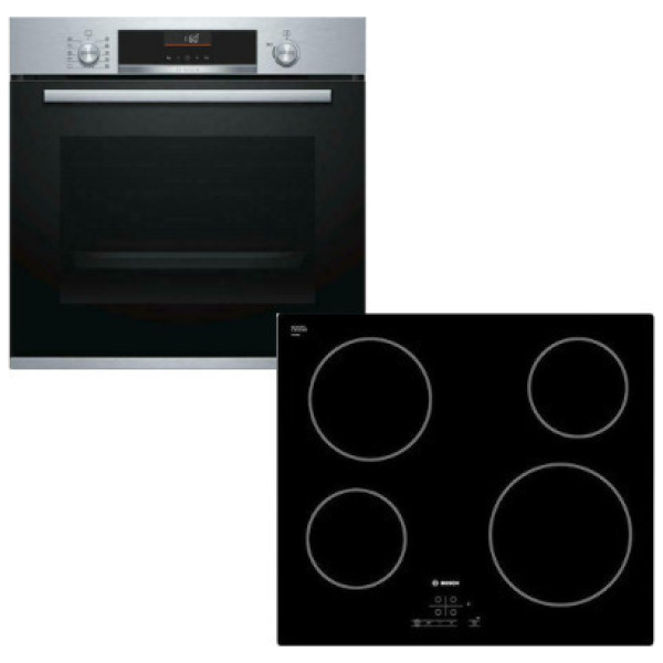 BOSCH HBA5360S0 + PKE611B17E Φούρνος 71lt άνω Πάγκου με Εστίες Κεραμικές A ΕΩΣ 12 ΔΟΣΕΙΣ