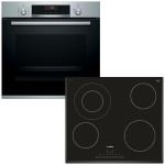 BOSCH HBA5360S0 + PKF651FP1E Φούρνος 71lt άνω Πάγκου με Εστίες Κεραμικές A ΕΩΣ 12 ΔΟΣΕΙΣ