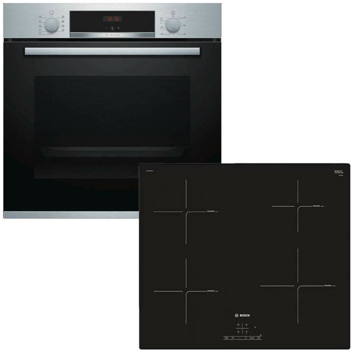 BOSCH HBA554YS0 + PUE611BB1E Φούρνος 71lt άνω Πάγκου με Εστίες Επαγωγικές A ΕΩΣ 12 ΔΟΣΕΙΣ - Image 1