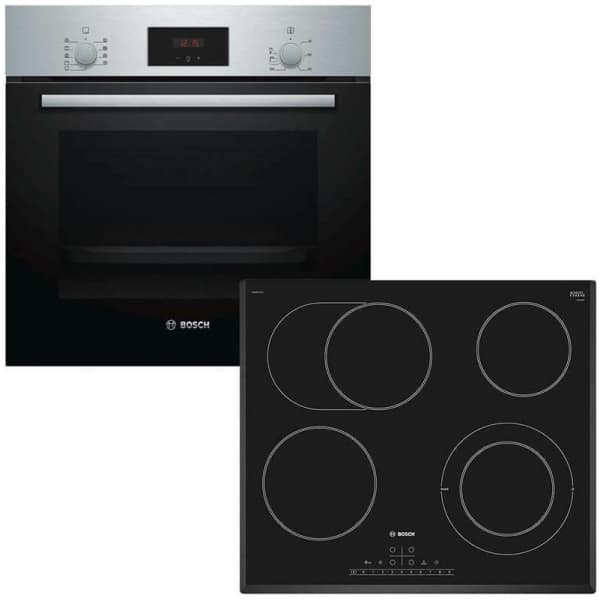 BOSCH HBF114ES0 + PKN651FP1E Φούρνος 66lt άνω Πάγκου με Εστίες Κεραμικές A ΕΩΣ 12 ΔΟΣΕΙΣ