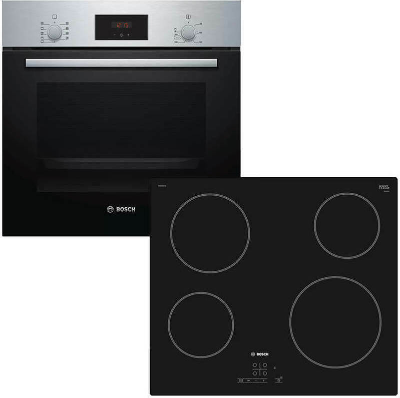 HBF134ES1-PKE611B17E-6b3.jpeg BOSCH HBF134ES1 + PKE611B17E Φούρνος άνω Πάγκου 66lt με Εστίες Κεραμικές A ΕΩΣ 12 ΔΟΣΕΙΣ - Image 1