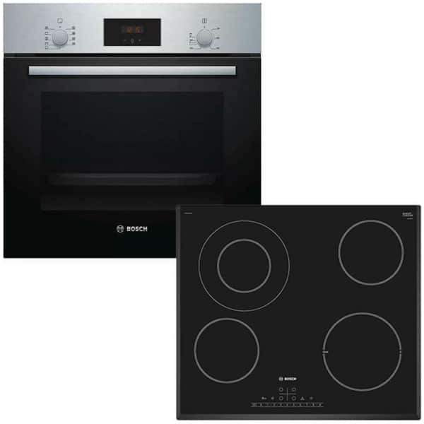 BOSCH HBF134ES1 + PKF651FP1E Φούρνος άνω Πάγκου 66lt με Εστίες Κεραμικές A ΕΩΣ 12 ΔΟΣΕΙΣ