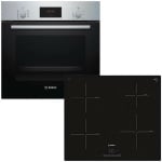 BOSCH HBF134ES1 + PIE631FB1E Φούρνος άνω Πάγκου 66lt με Εστίες Επαγαγωγικές A ΕΩΣ 12 ΔΟΣΕΙΣ