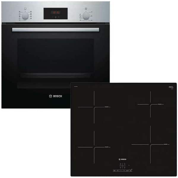 BOSCH HBF134ES1 + PIE631FB1E Φούρνος άνω Πάγκου 66lt με Εστίες Επαγαγωγικές A ΕΩΣ 12 ΔΟΣΕΙΣ
