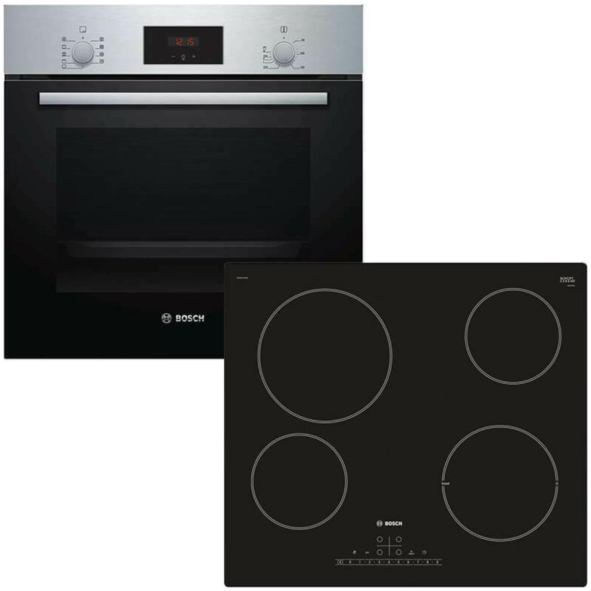 BOSCH HBF134YS1 + PKE611FP1E Φούρνος 66lt άνω Πάγκου με Εστίες Κεραμικές A ΕΩΣ 12 ΔΟΣΕΙΣ - Image 1