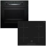 BOSCH HBG5370B0 + PIE631FB1E Φούρνος άνω Πάγκου 71lt με Εστίες Επαγωγικές Α ΕΩΣ 12 ΔΟΣΕΙΣ