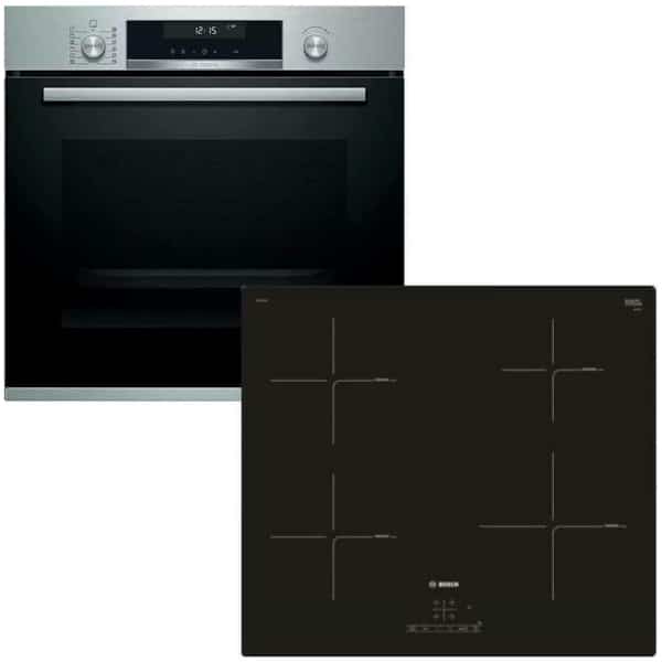 BOSCH HBG5780S6 + PIE611BB1E Φούρνος 71lt άνω Πάγκου με Εστίες Επαγωγικές A ΕΩΣ 12 ΔΟΣΕΙΣ