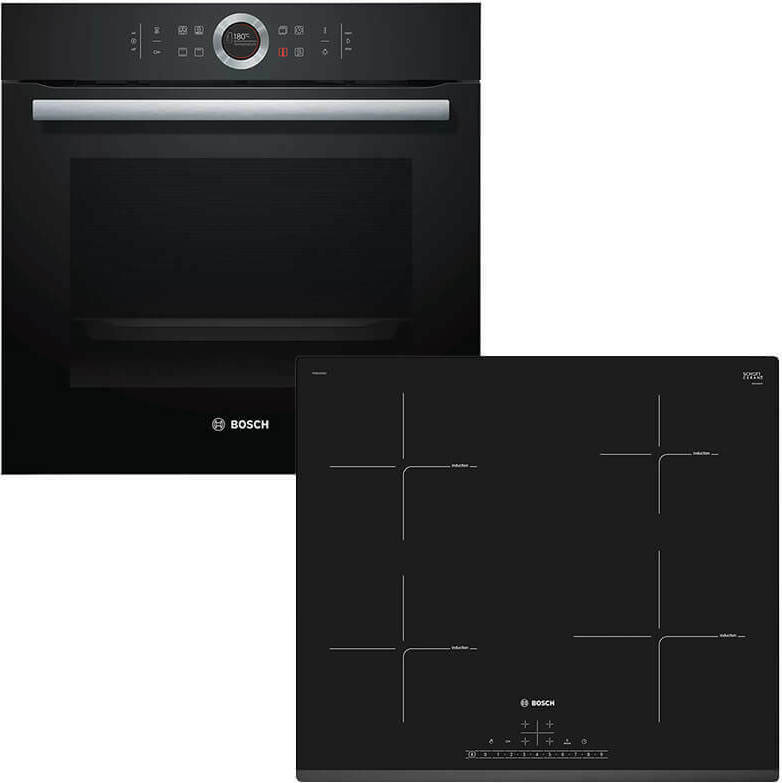 HBG633BB1-PIE631FB1E-523.jpeg BOSCH HBG633BB1 + PIE631FB1E Φούρνος άνω Πάγκου 71lt με Εστίες Επαγωγικές ΕΩΣ 12 ΔΟΣΕΙΣ - Image 1