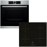 BOSCH HBG635BS1 + PUE611BB1E Φούρνος Ηλεκτρικός 71lt άνω Πάγκου με εστίες Επαγωγικές Α+ ΕΩΣ 12 ΔΟΣΕΙΣ