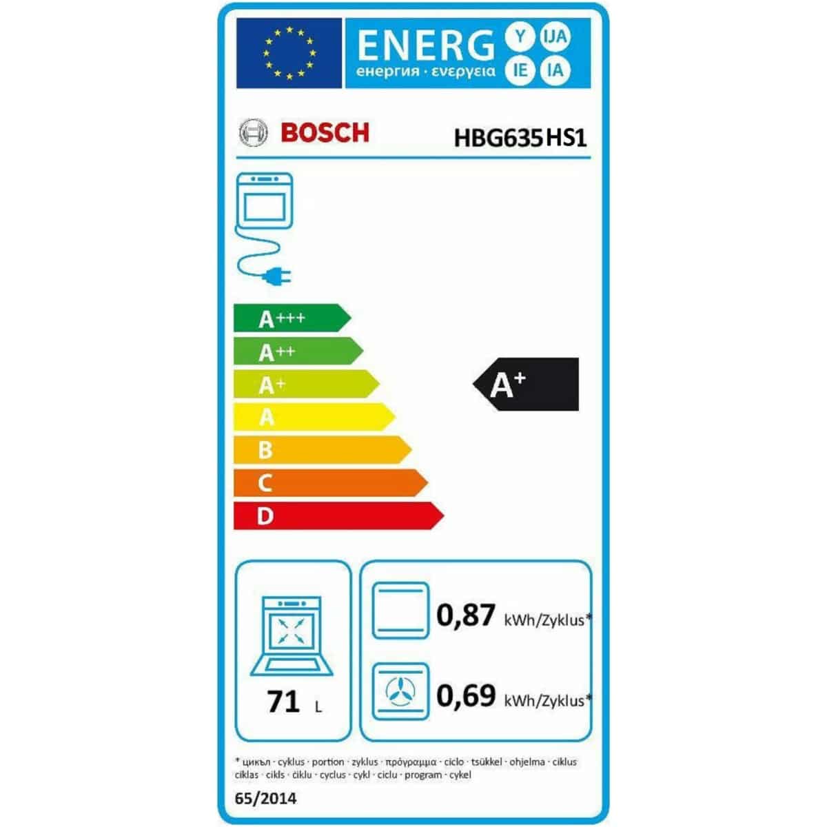 BOSCH HBG635HS1 Φούρνος Εντοιχιζόμενος Άνω Πάγκου 71lt A+ EΩΣ 12 ΔΟΣΕΙΣ - Image 3