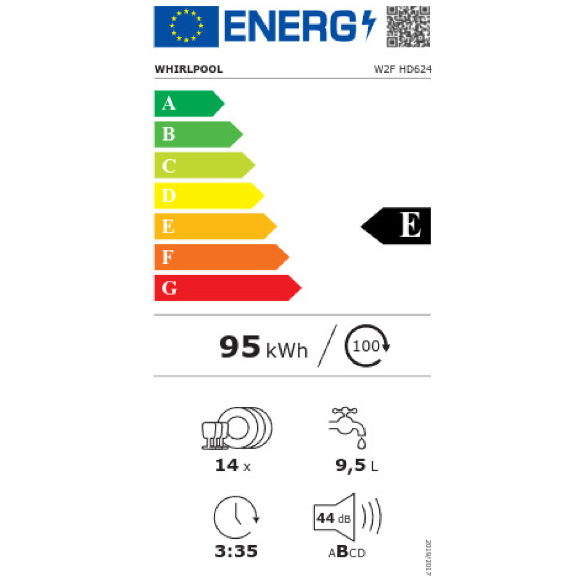 Whirlpool W2F HD624 X  Ελεύθερο Πλυντήριο Πιάτων για 14 Σερβίτσια Π60xY85εκ. Inox ΕΩΣ 12 ΔΟΣΕΙΣ - Image 3