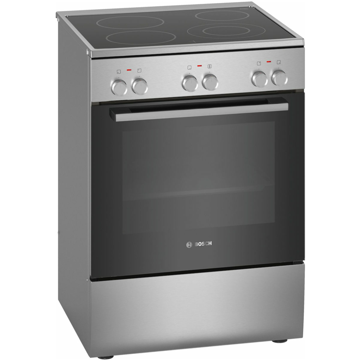 BOSCH HKA090150 Κουζίνα 66lt με Κεραμικές Εστίες Π60εκ. Inox ΕΩΣ 12 ΔΟΣΕΙΣ - Image 1