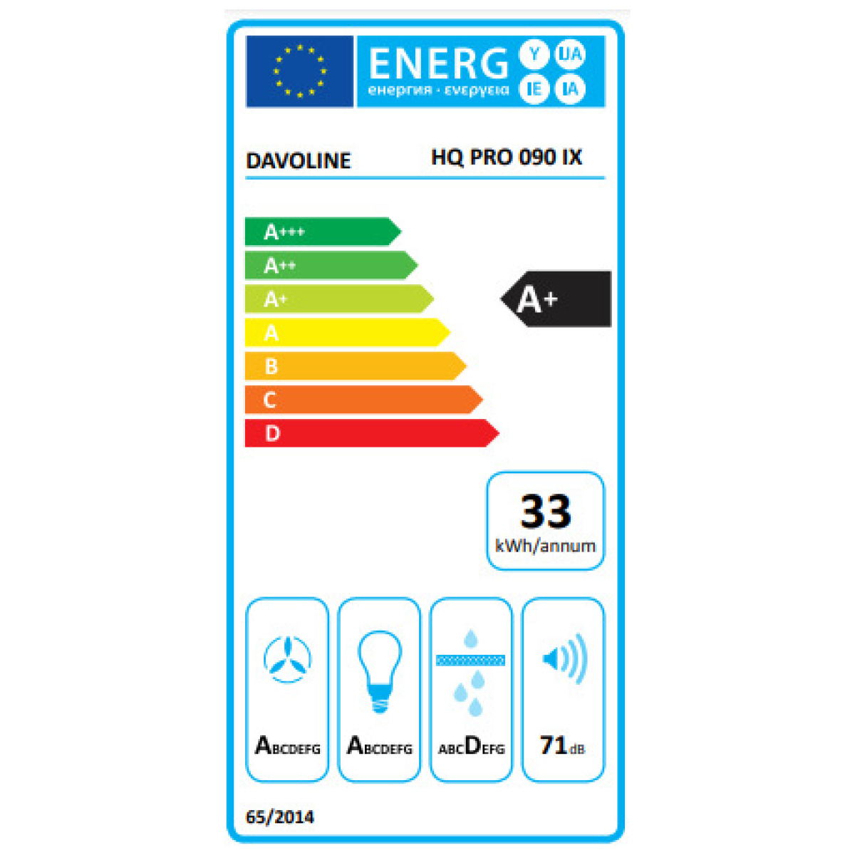Davoline HQ Pro 90 IX Συρόμενος Απορροφητήρας 90cm Inox (ΕΩΣ 12 ΔΟΣΕΙΣ) - Image 4