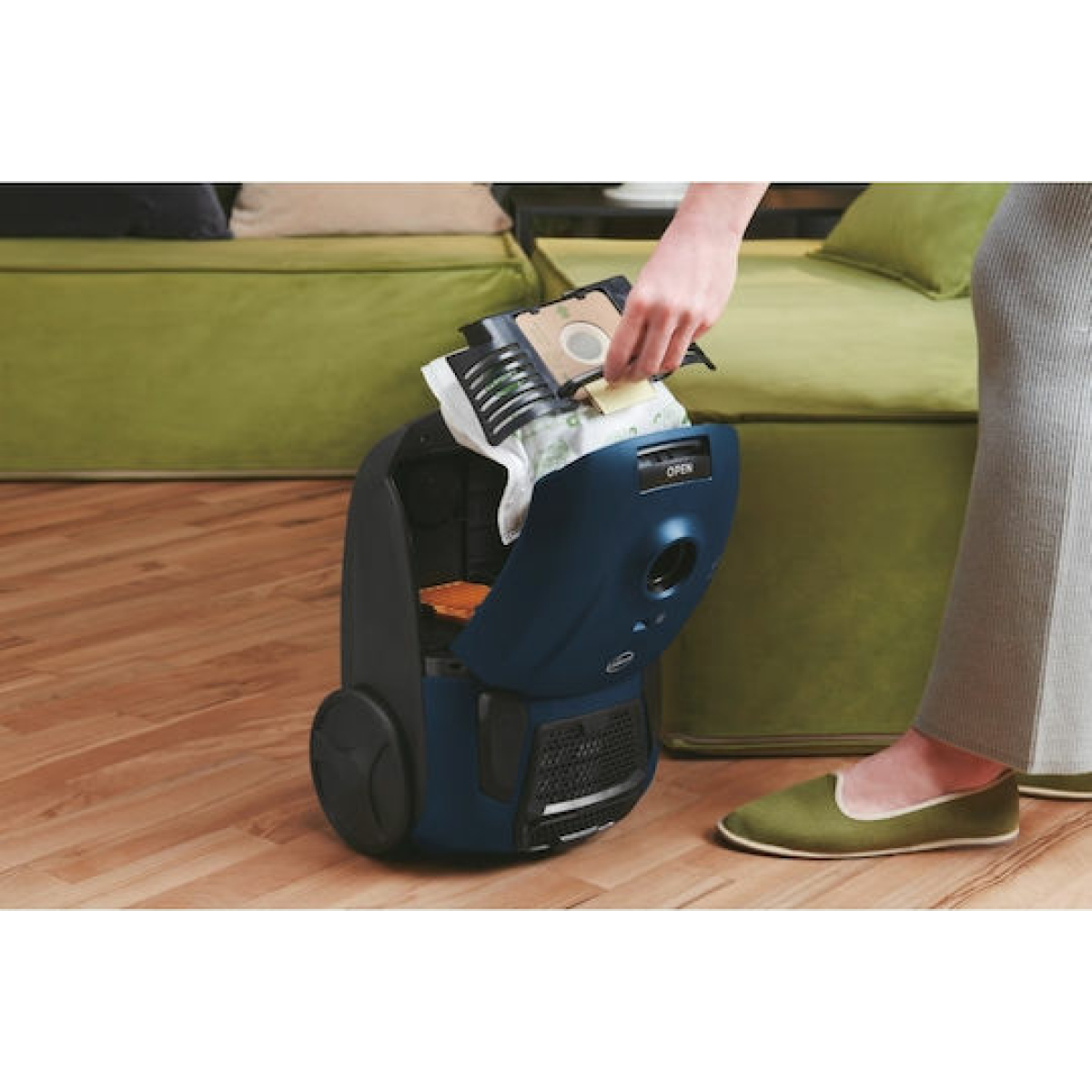 Hoover HE110HM 011 Ηλεκτρική Σκούπα 700W με Σακούλα 2.5lt Μπλε - Image 3