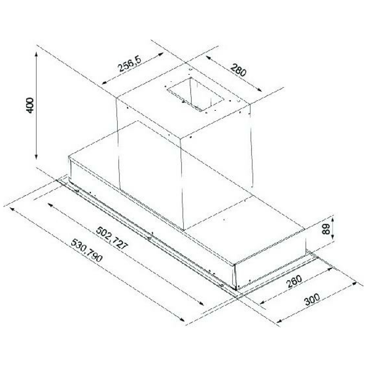 DAVOLINE INSIDE 060 IX BL Μηχανισμός Απορρόφησης 60cm Inox / Black ΕΩΣ 12 ΔΟΣΕΙΣ - Image 2