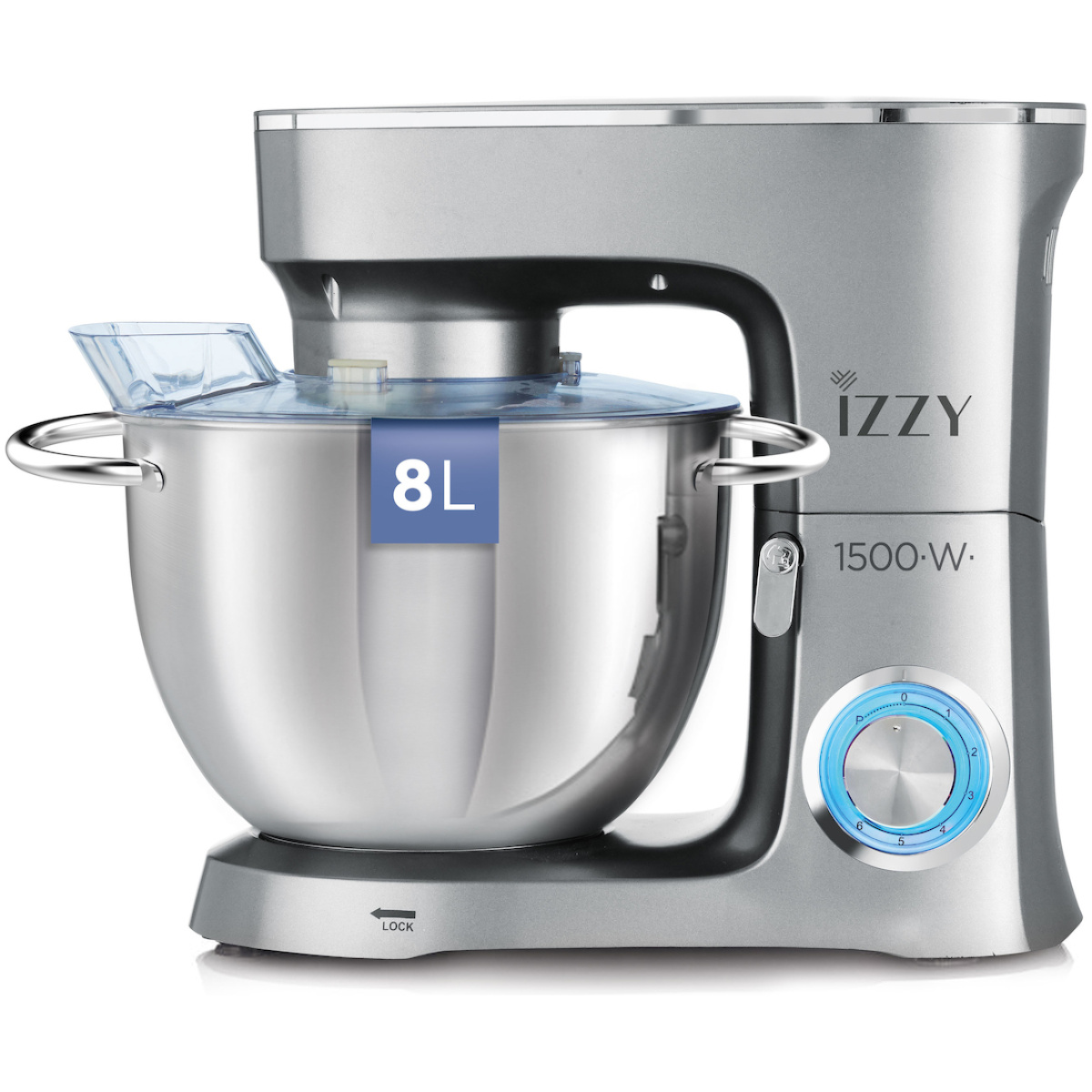 Izzy IZ-1503 Κουζινομηχανή 1500W με Ανοξείδωτο Κάδο 8lt ΕΩΣ 12 ΔΟΣΕΙΣ - Image 1