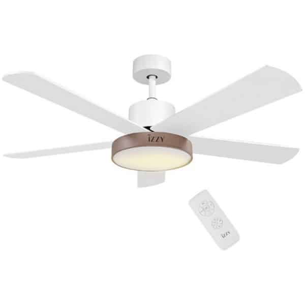 Izzy IZ-9030 224153 Ανεμιστήρας Οροφής 132cm με Φως και Τηλεχειριστήριο Λευκός ΕΩΣ 12 ΔΟΣΕΙΣ