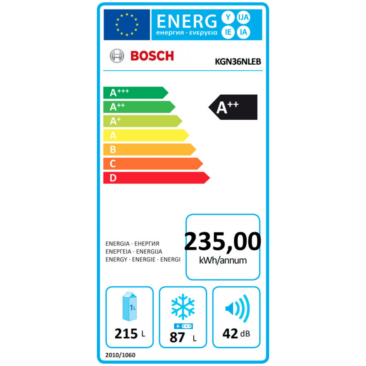 BOSCH KGN36NLEB Ψυγειοκαταψύκτης NoFrost Inox A++ ΕΩΣ 12 ΔΟΣΕΙΣ - Image 4