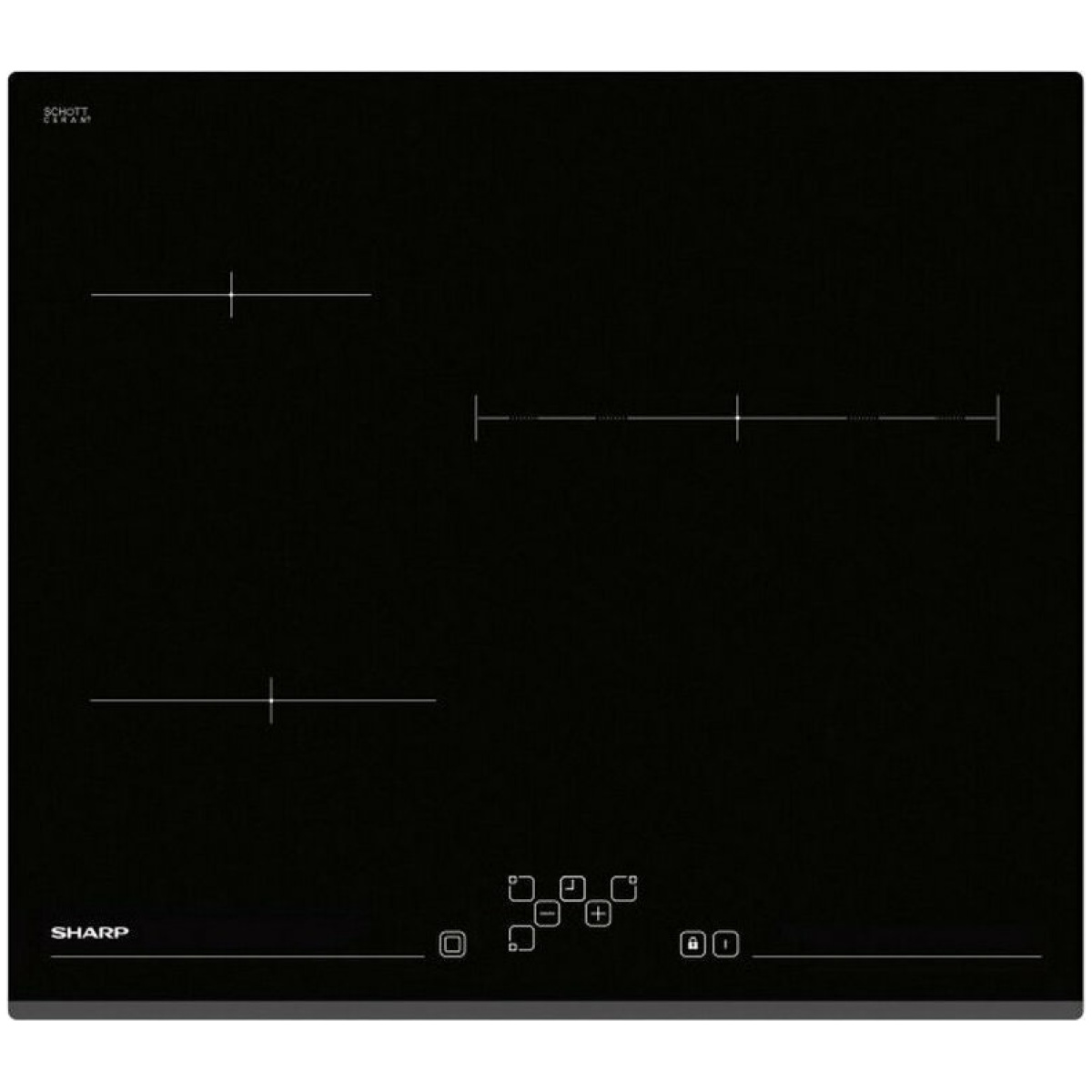 SHARP KH-6V13BS00 Κεραμική Εστία Άνω Πάγκου 59x41cm ΕΩΣ 12 ΔΟΣΕΙΣ - Image 1
