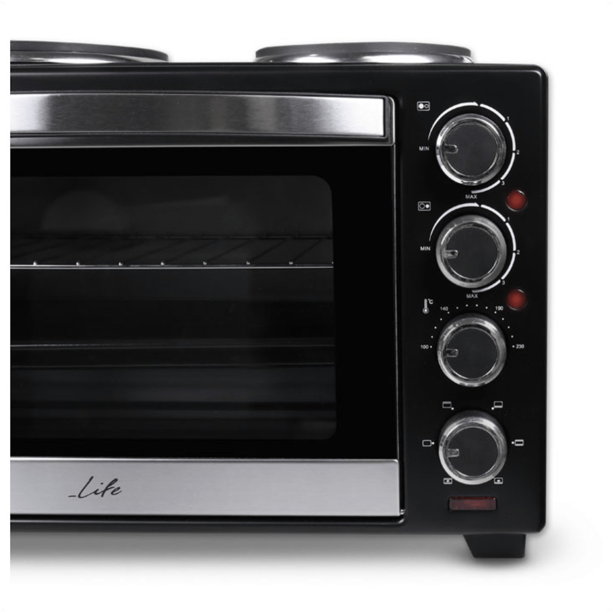 Life Kouzinaki 302 Ηλεκτρικό Φουρνάκι 30lt με 2 Εστίες και Αέρα ΕΩΣ 12 ΔΟΣΕΙΣ - Image 2