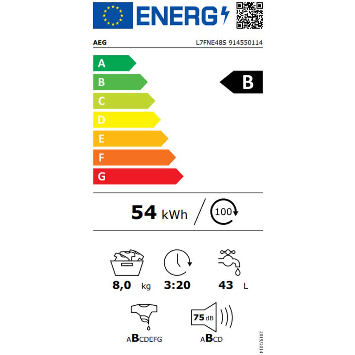 AEG L7FNE48SG Πλυντήριο Ρούχων 8kg 1400 Στροφών ΕΩΣ 12 ΔΟΣΕΙΣ - Image 2