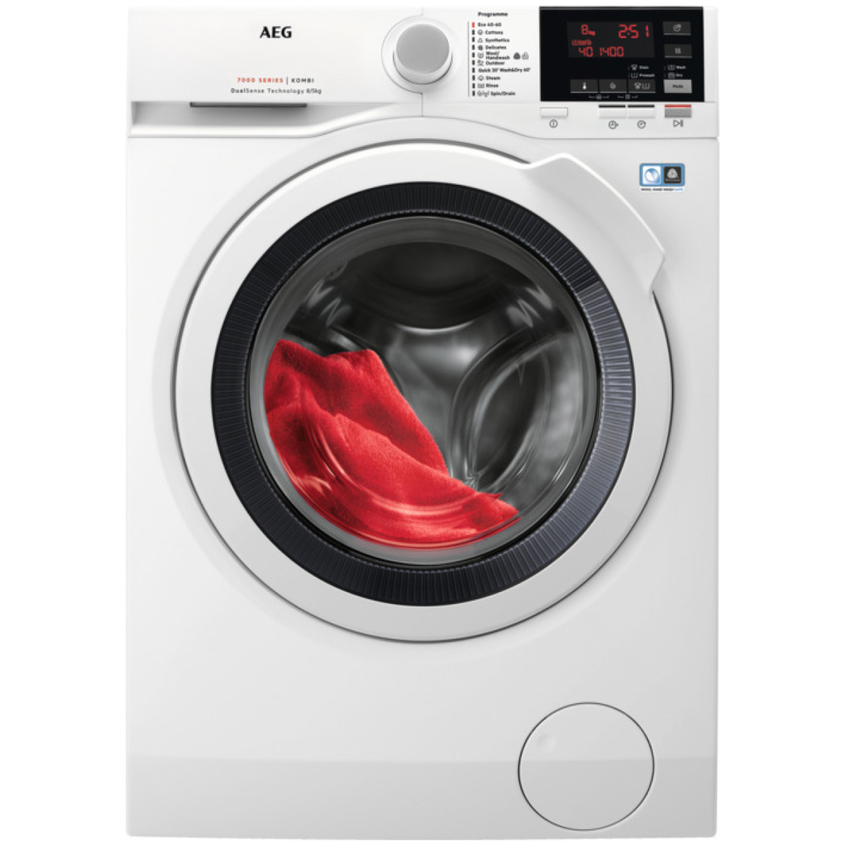 AEG L7WBGO48W Πλυντήριο-Στεγνωτήριο Ρούχων 8kg/5kg Ατμού 1400 Στροφές  ΕΩΣ 12 ΔΟΣΕΙΣ - Image 1