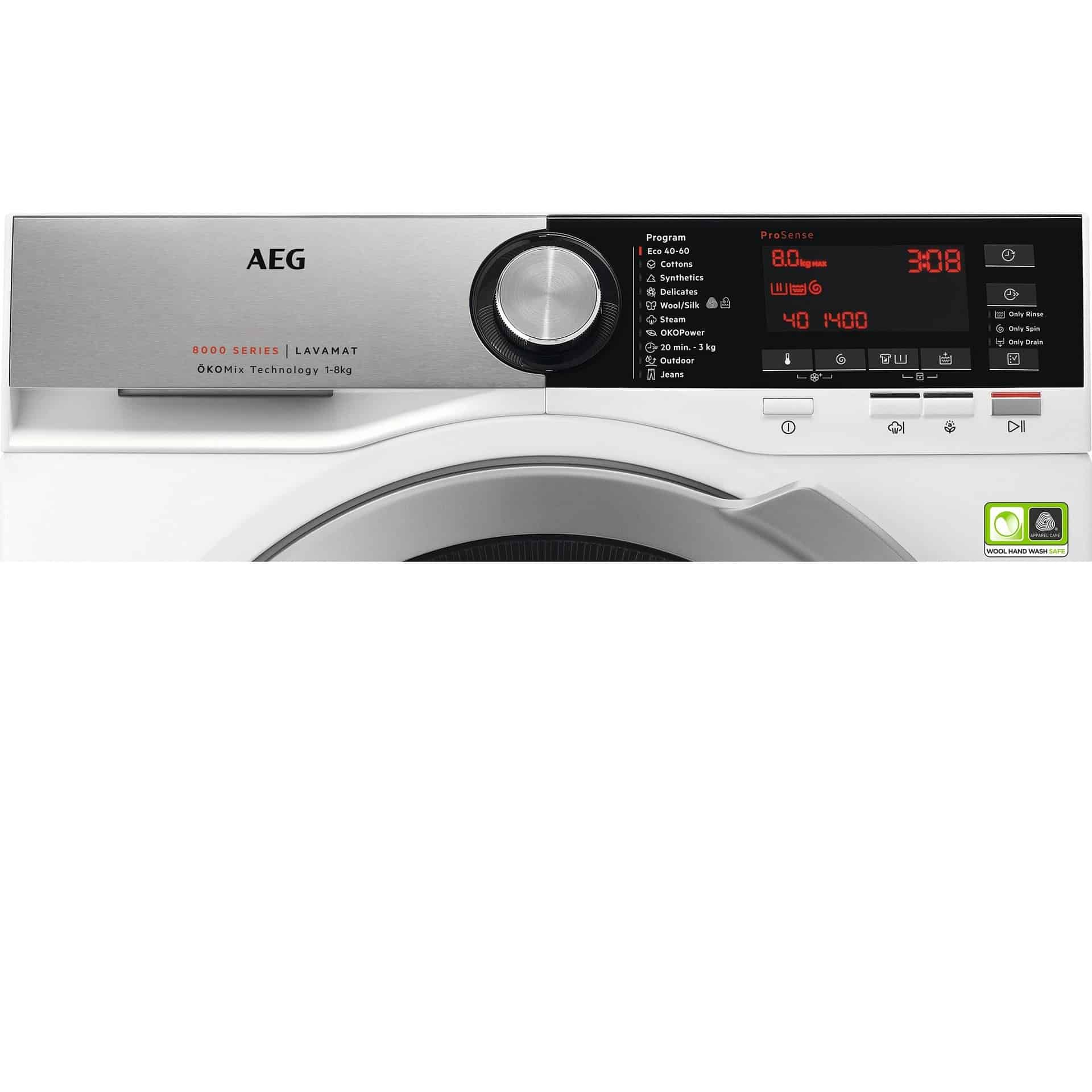 Пералня AEG L8FNC68S AEG L8FNC68S Πλυντήριο Ρούχων 8kg με Ατμό 1600 Στροφών Α ΕΩΣ 12 ΔΟΣΕΙΣ - Image 2