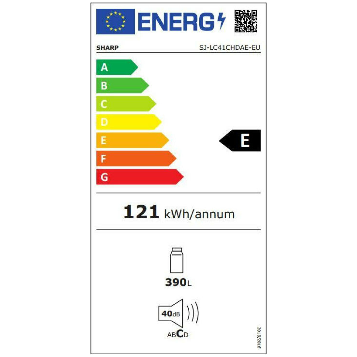 Sharp SJ-LC41CHDAE Ψυγείο Συντήρησης 390lt NoFrost Υ186xΠ59.5xΒ65εκ. ΕΩΣ 12 ΔΟΣΕΙΣ - Image 3