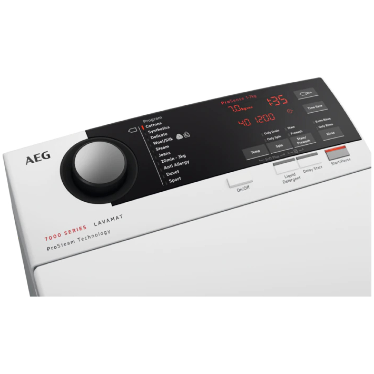 AEG LTN7E272G Πλυντήριο Ρούχων Άνω Φόρτωσης 7kg με Ατμό 1200 Στροφών C ΕΩΣ 12 ΔΟΣΕΙΣ - Image 3