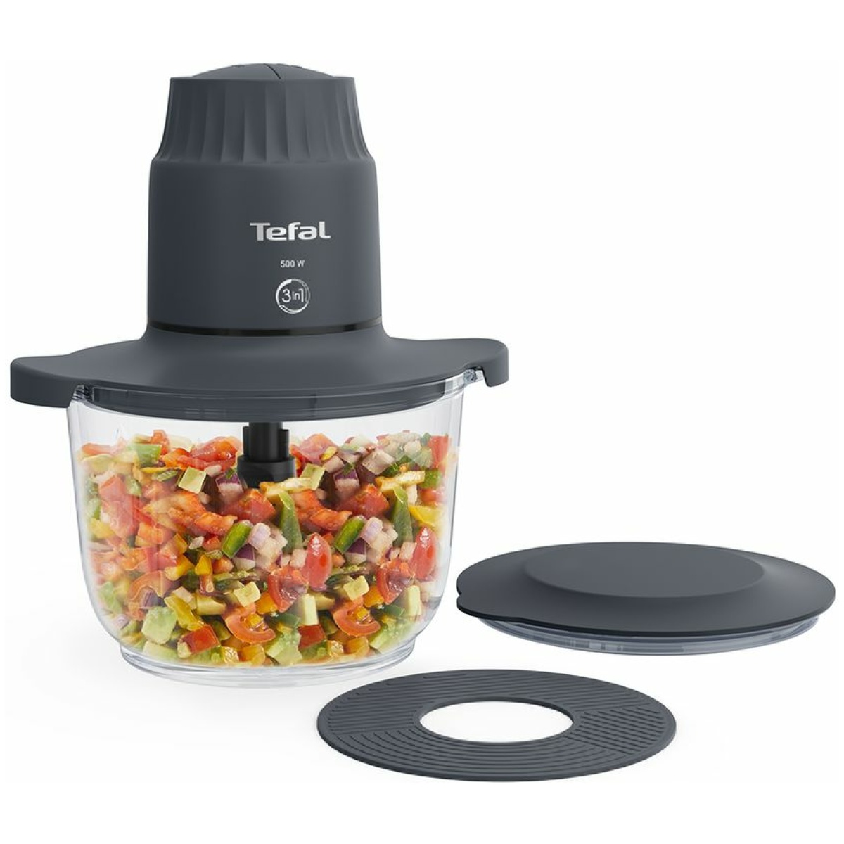 Tefal Choppeo MB603138 Πολυκόπτης Multi 500W με Δοχείο 1lt Μαύρος (ΕΩΣ 12 ΔΟΣΕΙΣ) - Image 1