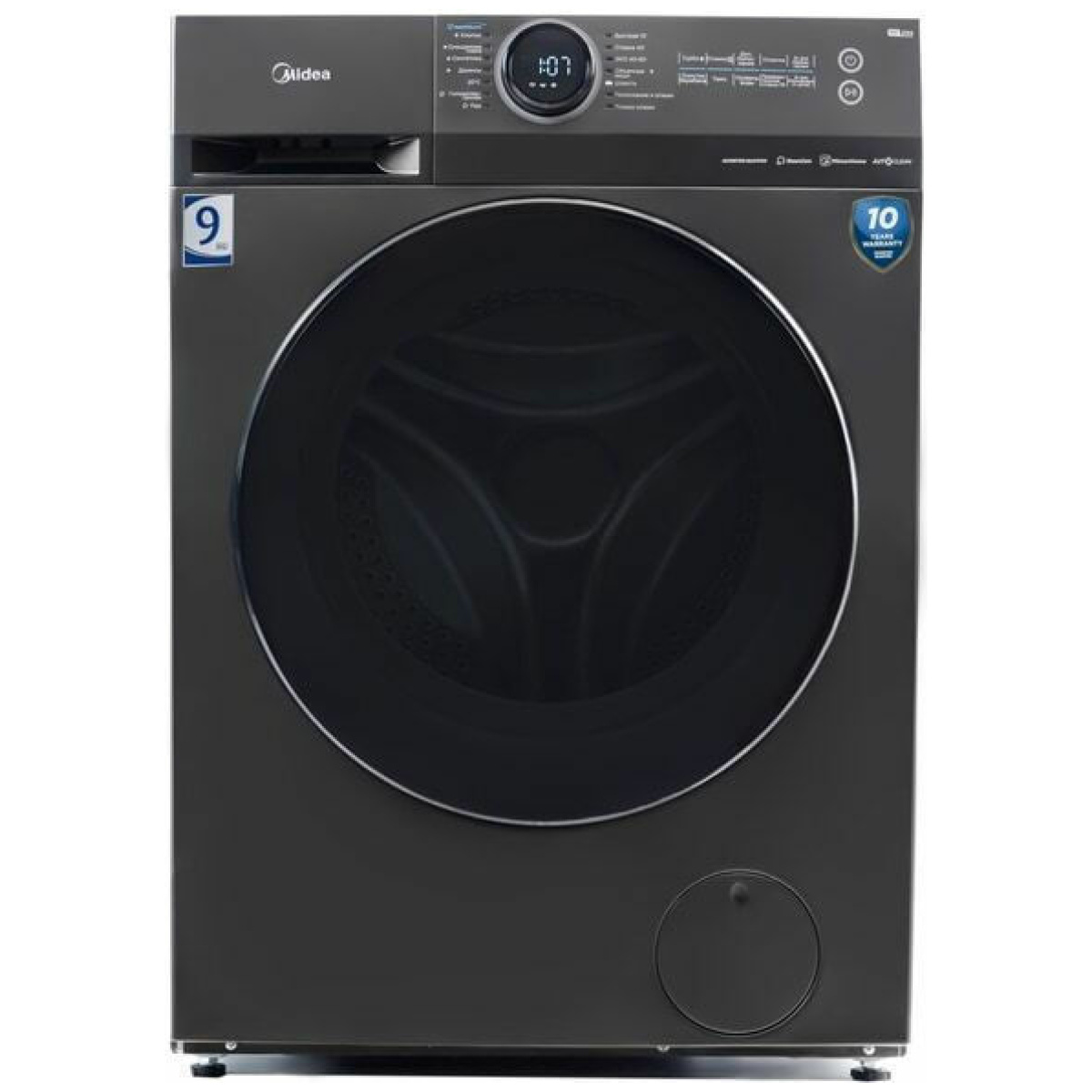Midea Πλυντήριο Ρούχων 9kg 1400 Στροφών Inox MF200W90WB/T-GR (ΕΩΣ 12 ΔΟΣΕΙΣ) - Image 1