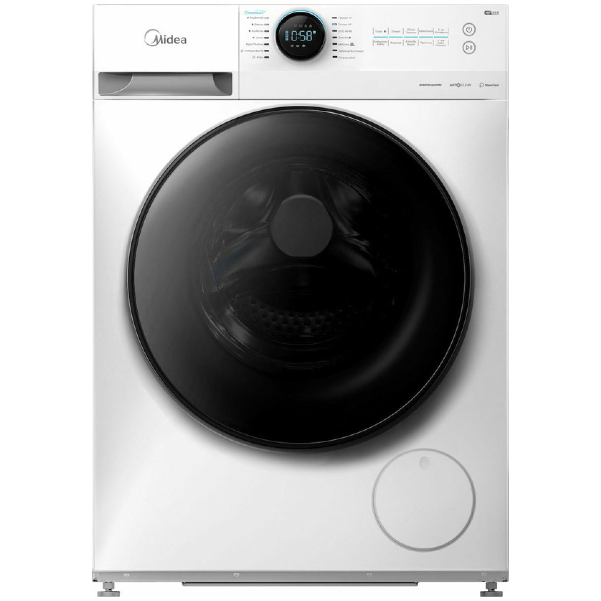 Midea Πλυντήριο Ρούχων MF200W90WB/W-GR 9KG 1400 Στροφές ΕΩΣ 12 ΔΟΣΕΙΣ - Image 1