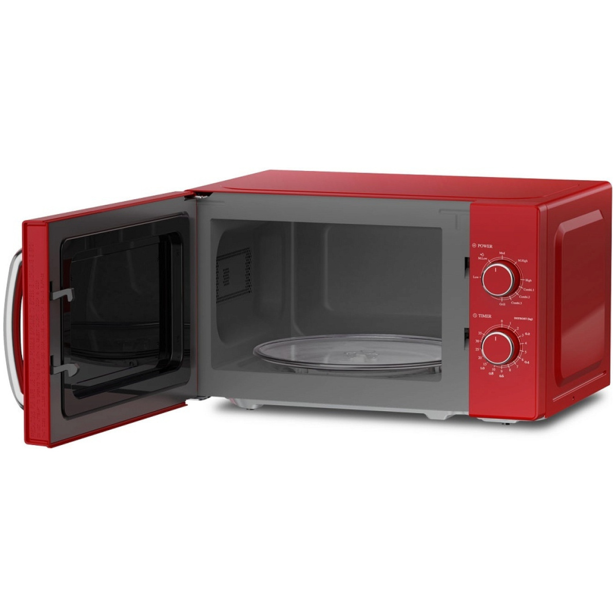 Inventor MWOR-20LR Φούρνος Μικροκυμάτων με Grill 20lt Κόκκινο ΕΩΣ 12 ΔΟΣΕΙΣ - Image 2
