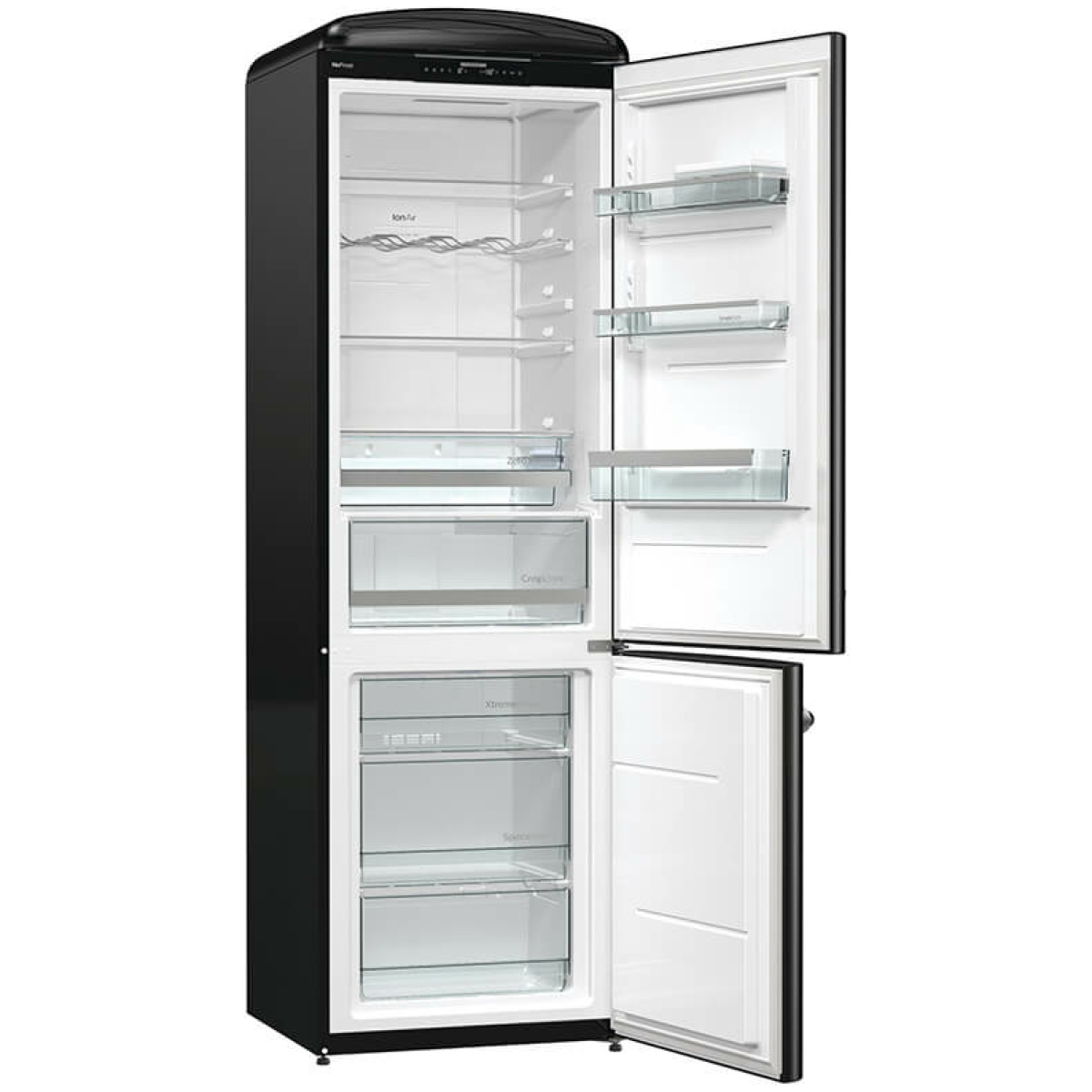 GORENJE ONRK193BK Ψυγειοκαταψύκτης NoFrost Retro Black A+++ ΕΩΣ 12 ΔΟΣΕΙΣ - Image 4