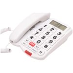 OSIO OSWΒ-4760W Τηλέφωνο με μεγάλα πλήκτρα, ανοιχτή ακρόαση και SOS ΕΩΣ 12 ΔΟΣΕΙΣ