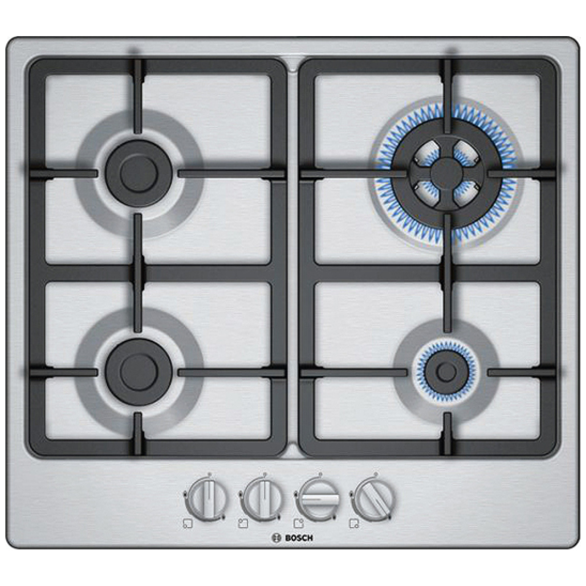 BOSCH PGH6B5B90 Εστίες Υγραερίου Άνω Πάγκου Inox ΕΩΣ 12 ΔΟΣΕΙΣ - Image 1