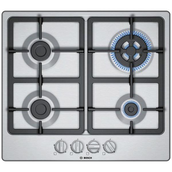BOSCH PGH6B5B90 Εστίες Υγραερίου Άνω Πάγκου Inox ΕΩΣ 12 ΔΟΣΕΙΣ