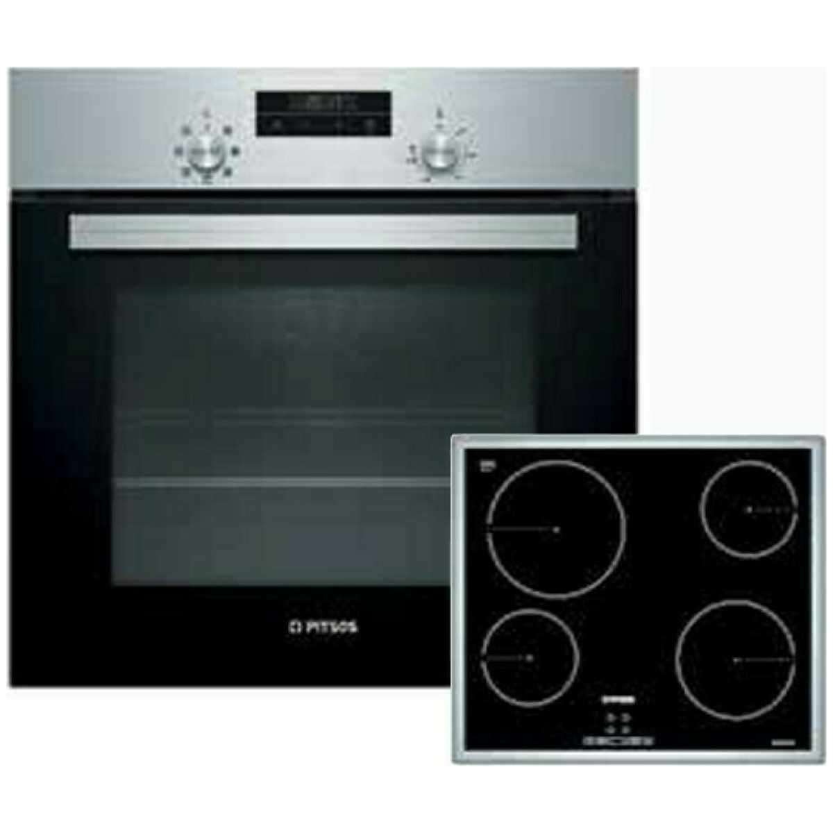PITSOS PH10M40X1 + CRE645S06 Φούρνος άνω Πάγκου 66lt με Εστίες Κεραμικές ΕΩΣ 12 ΔΟΣΕΙΣ - Image 1