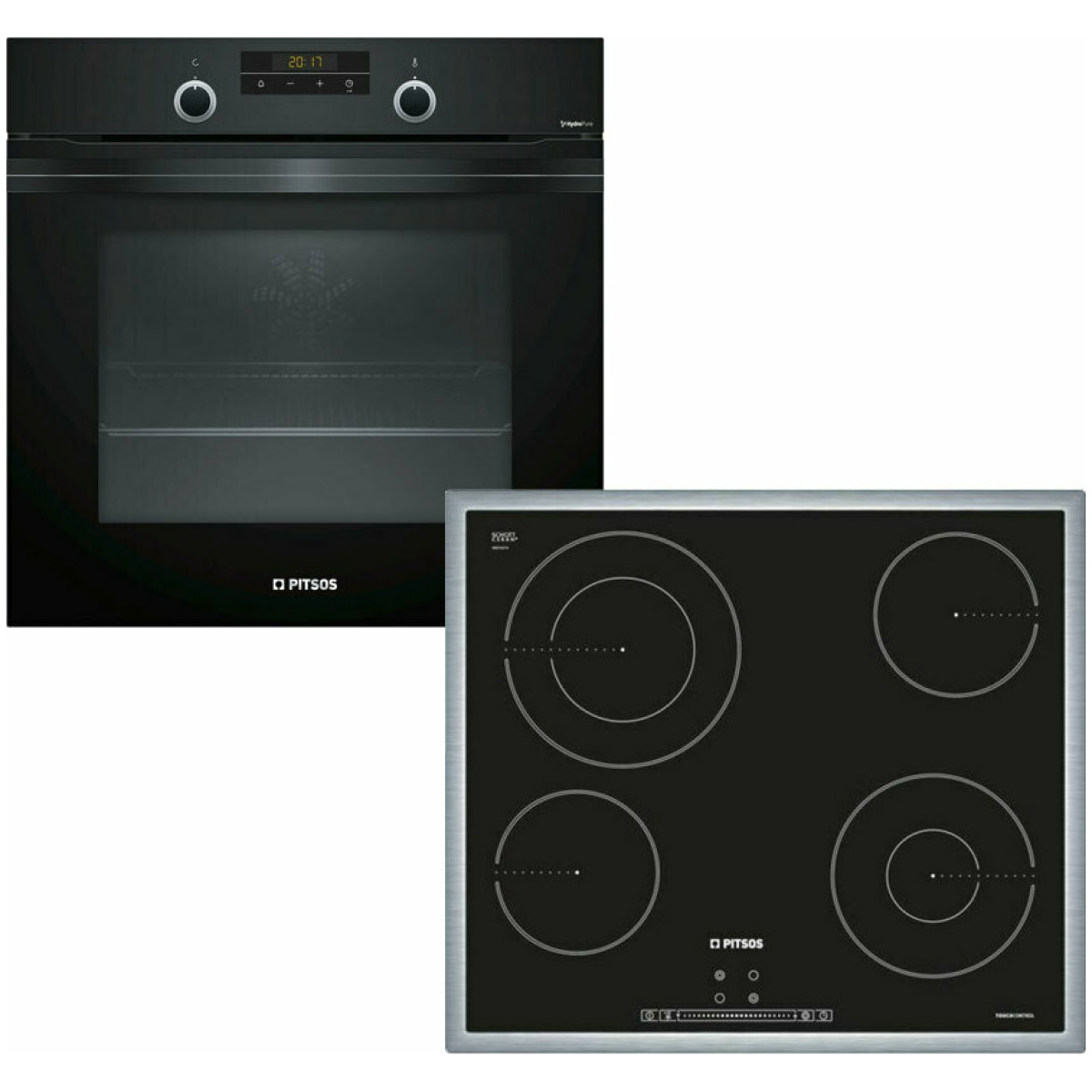 PITSOS PH33M42B0 + CRD645M06 Φούρνος άνω Πάγκου 71lt με Εστίες Κεραμικές ΕΩΣ 12 ΔΟΣΕΙΣ - Image 1
