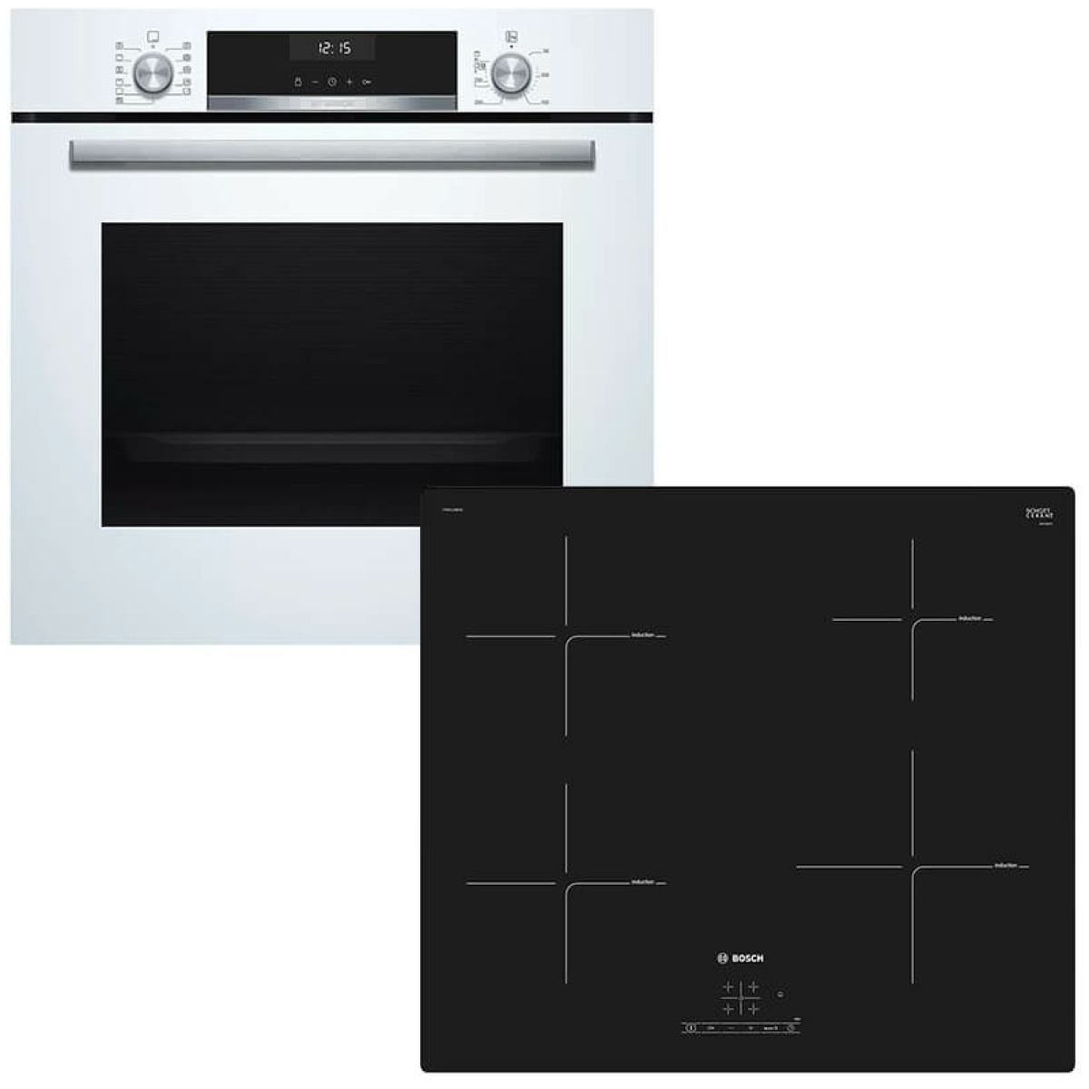 BOSCH HBA5570W0 + PIE611BB1E Φούρνος 71lt άνω Πάγκου με Εστίες Επαγωγικές A ΕΩΣ 12 ΔΟΣΕΙΣ - Image 1