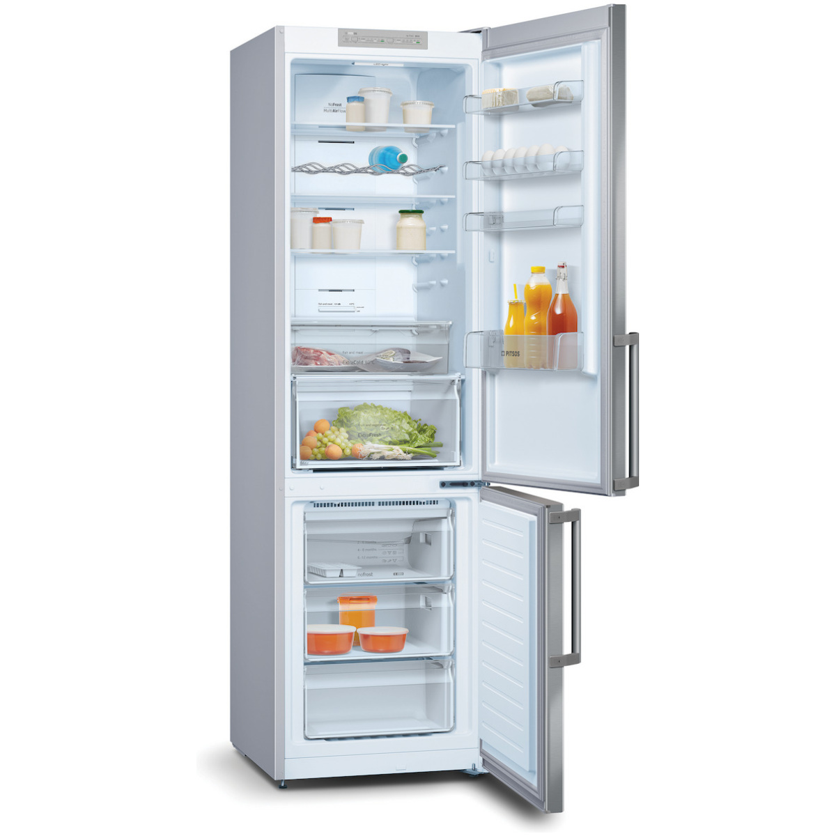Pitsos PKNB39VIDT Ψυγειοκαταψύκτης 368lt NoFrost Υ203xΠ60xΒ66cm Inox ΕΩΣ 12 ΔΟΣΕΙΣ - Image 2